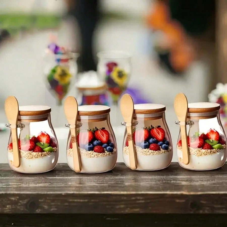 4 Pack Overnight Oats Containe - Meal Prep Yogurt Cups 评论和价格
